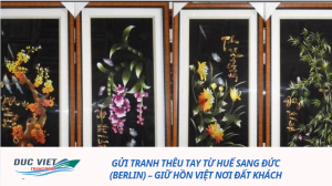 GỬI TRANH THÊU TAY TỪ HUẾ SANG ĐỨC (BERLIN) - GIỮ HỒN VIỆT NƠI ĐẤT KHÁCH