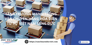 TĂNG TRƯỞNG MẠNH TRONG VẬN CHUYỂN HÀNG HÓA ĐIỆN TỬ TỪ VIỆT NAM SANG ĐỨC