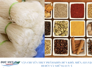 VẬN CHUYỂN THỰC PHẨM KHÔ ( BÚN KHÔ, MIẾN, GIA VỊ) ĐI ĐỨC VÀ NHỮNG LƯU Ý