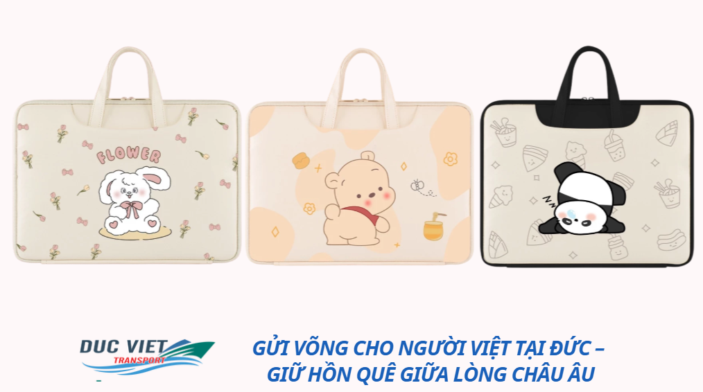Gửi túi đựng laptop sang Đức cho du học sinh Việt Nam – Món quà nhỏ, giá trị lớn