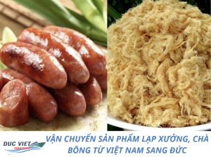 VẬN CHUYỂN SẢN PHẨM LẠP XƯỞNG, CHÀ BÔNG TỪ VIỆT NAM SANG ĐỨC