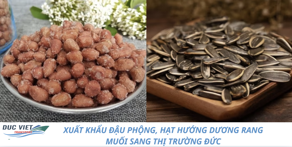 XUẤT KHẨU ĐẬU PHỘNG, HẠT HƯỚNG DƯƠNG RANG MUỐI SANG THỊ TRƯỜNG ĐỨC