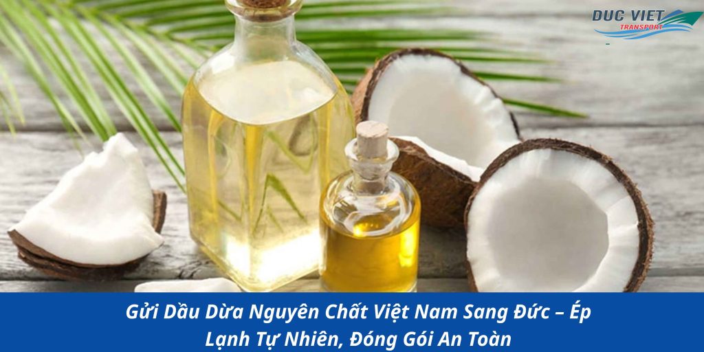Gửi Dầu Dừa Nguyên Chất Việt Nam Sang Đức – Ép Lạnh Tự Nhiên, Đóng Gói An Toàn