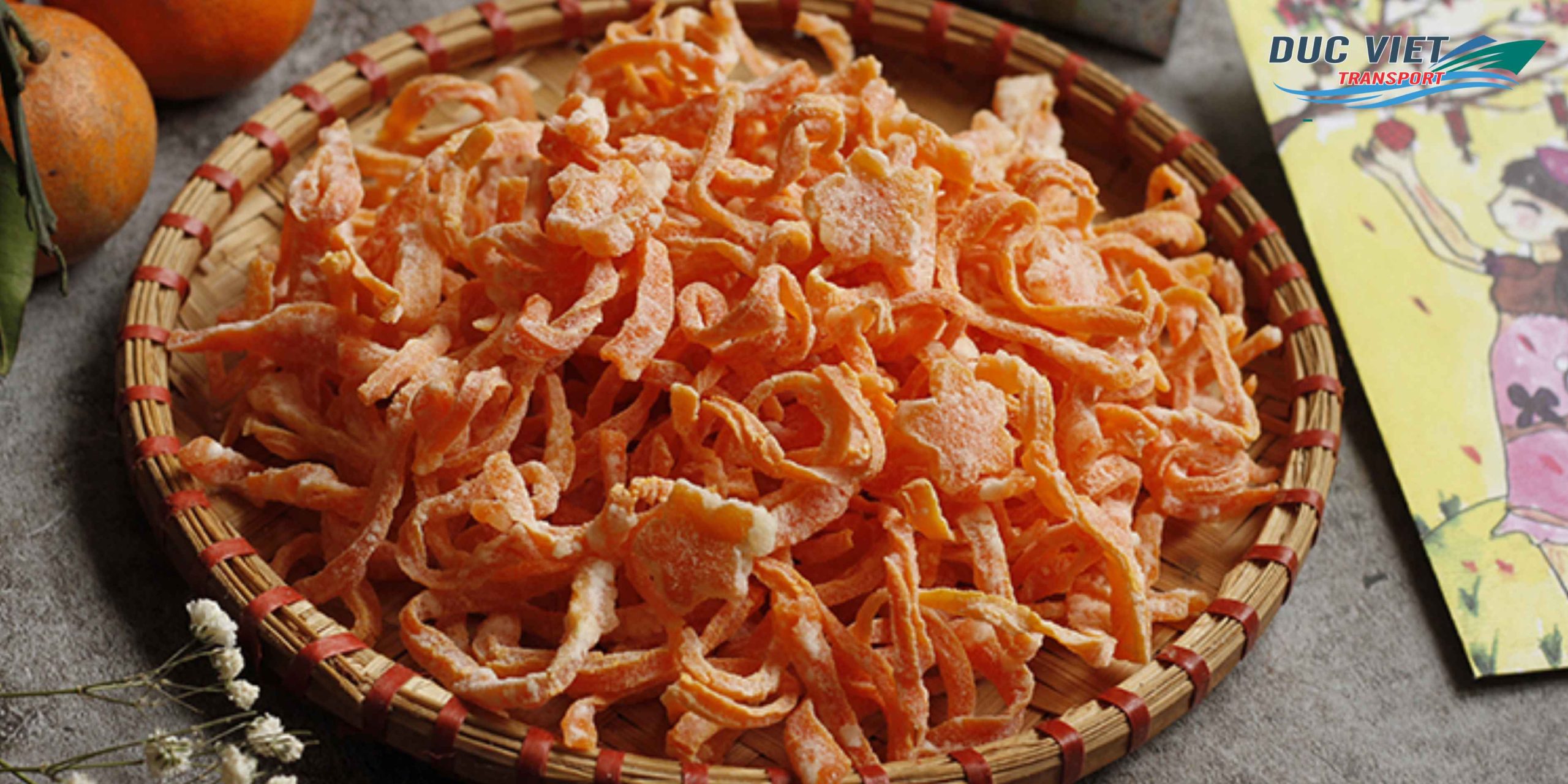 Gửi Mứt Cà Rốt Việt Nam Sang Đức – Ngọt Dịu Tự Nhiên, Màu Đẹp, Đậm Đà Hương Vị Truyền Thống